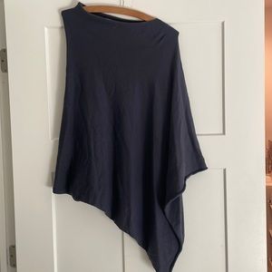Navy poncho sweater